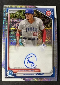 2024 Bowman Chrome Mega Box Prospect Mojo Fernando Cruz #BMA-FC Auto Refractor - Picture 1 of 6