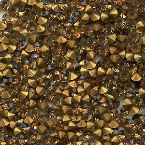 1100 PP18 LT *** 100 SWAROVSKI STRASS KONISCHER BODEN 2,45mm LIGHT SMOKED TOPAZ G - Bild 1 von 3