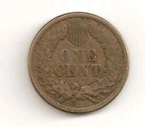 1864 Indianerkopf Cent ~ Eichenkranz mit Schild - 1860-1864 - Bild 1 von 2