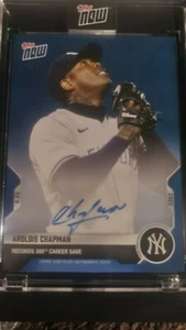 2021 MLB TOPPS NOW Aroldis Chapman On-Card Auto /49- Card 714B NY Yankees - Picture 1 of 3