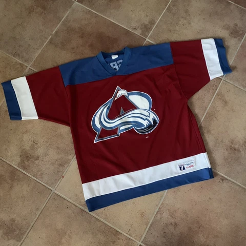 Vintage Logo 7 Colorado Avalanche Peter Forsberg Hockey Jersey X-Large NHL USA Cover