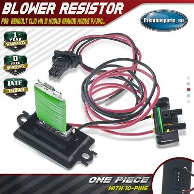 Heater Blower Resistor & Wiring Loom for Renault Clio MK3 Modus/Grand Modus New - Image 1 of 4