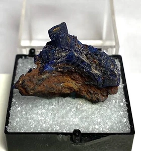 Deep Blue Azurite Crystal Thumbnail Specimen from Tsumeb, Namibia - Bild 1 von 3
