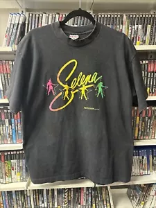 Selena Quintanilla Vintage Shirt 1995 RARE Q Productions Sz XL Colorful Logo - Picture 1 of 9
