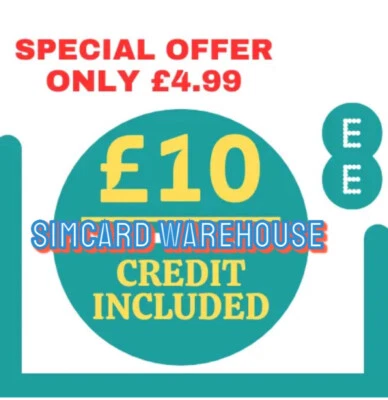EE / ee Trio Pay As You Go PAYG SIM Card Loaded With £10 Ten Pounds Credit 4G 5G
