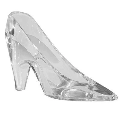 Cinderella "Glass Slipper" Clear Plastic Princess Shoe Table/Cake Dec/Favour - Image 1 of 4