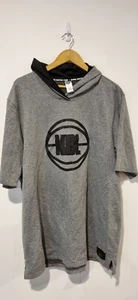 NBL Hoody Jumper Size 3XL Grey Short Sleeve Pullover Lightweight Cotton - Picture 1 of 6