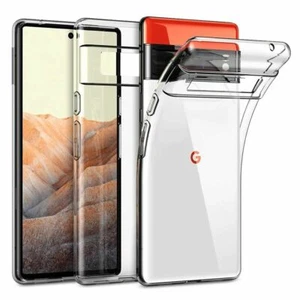 For Google Pixel 6 Pro 5A 4A 5G Crystal Silicone Case Cover + Screen Protector - Picture 1 of 8