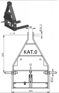 YERD KAT0 Anbau bock Transport mulde Heck container box für Traktor Dreipunkt - Bild 1 von 6