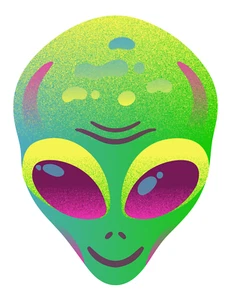 3X Autoaufkleber Sticker Alien Aufkleber 9X9 cm - Picture 1 of 1