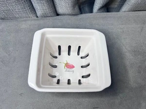 Rae Dunn Artisan Collection Ceramic Organic Strawberry Basket White - Picture 1 of 7