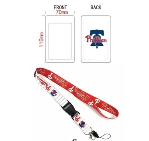 Philadelphia Phillies MLB Lanyard Keychain AND ID Tag Badge Holder Fan Gift - Picture 1 of 1