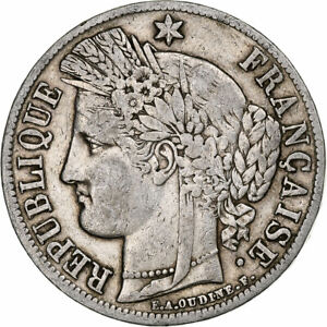 [#375484] Münze, Frankreich, Cérès, 5 Francs, 1851, Paris, SS, Silber, KM:761.1