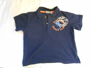 LITTLE REBELS BABY BOYS PERU EXPLORER THEMED, POLO SHIRT SIZE 24 MO, DARK BLUE  - Picture 1 of 5