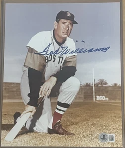Ted Williams HOF Signed Autographed Boston Red Sox 8x10 Photo (Beckett Letter) - Picture 1 of 4