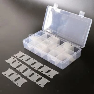 Embroidery Floss Storage Box with 100 Pieces Floss Bobbins Cross Stitch Tool - Picture 1 of 12