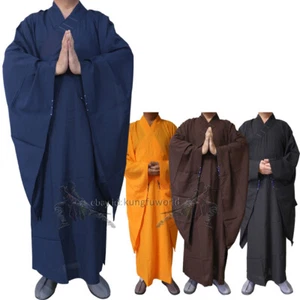 High Quality Shaolin Temple Buddhist Monk Dress Gown Meditation Haiqing Robe - Picture 1 of 15