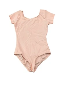 New Capezio Girls Ballerina Pink Short Sleeve Leotard Size L Girlhood Dance - Picture 1 of 3