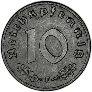 GERMANY coin 10 Reichspfennig 1945 F aUNC About Uncirculated - Picture 1 of 7