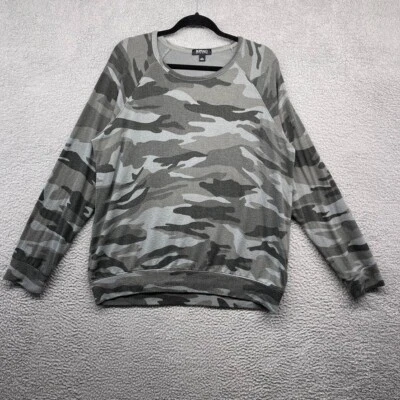 Suéter Buffalo Mujer Verde Ejército Manga Larga Camuflaje Cuello Redondo Talla L Foto 1 de 4