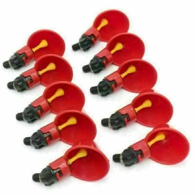 Paquete de 20 tazas para beber agua para aves de corral pollo gallina bebedero automático alimentador de plástico Foto 1 de 4