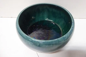 REGAL MASHMAN ART DECO DRIP GLAZE AUSTRALIAN POTTERY BOWL FLOAT VASE - Picture 1 of 5