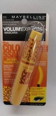 Máscara de pestañas Maybelline Volum’express - The Colossal Cat Eyes #233 ¡negro glamoroso! NUEVO Foto 1 de 4