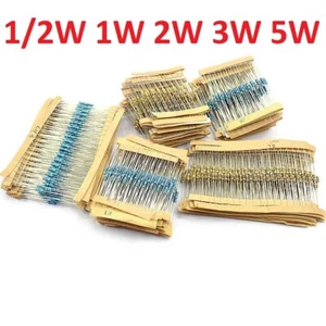 1W 2W 3W 5W Carbon Film Resistor Kit 1/2W 1W Metal Film Resistor Combination Kit - Picture 1 of 14