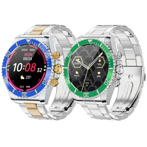 Herren Smartwatch Bluetooth Anruf Edelstahl Smartwatch Schlaf Fitness Tracker - Bild 1 von 17