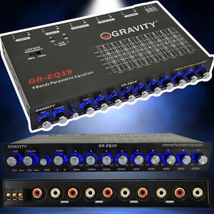 Gravity Equalizer 1/2 Din 9 Band 9V Car Audio Dsp Eq Front, Rear + Sub Output