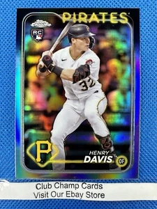 2024 #260 Henry Davis Topps Chrome Baseball Refractor RC Pirates - Imagen 1 de 2