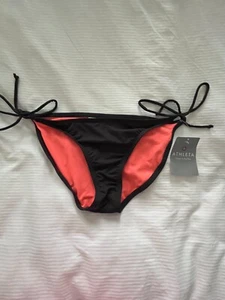 Parte inferior de bikini Athleta gris oscuro/negro natación corte francés - para mujer talla mediana - nueva con etiquetas - Imagen 1 de 2