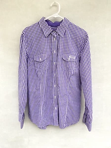 🍁 R.M. Williams Stockyard Cotton Double Pocket Semi Fit Check Shirt Size 14 - Picture 1 of 7