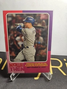 2024 Topps Heritage High Number Freddie Freeman Now and Then #NAT-14 Dodgers - Picture 1 of 2