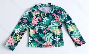 Carter's Toddler Girl's Size 3T Rash Guard Floral Swim Shirt Long Sleeve Top - Picture 1 of 5