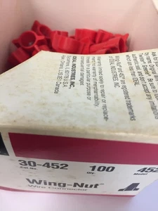 30-452  IDEAL INDUSTRIES MODEL 452 RED WING NUTS 50 pcs only - Picture 1 of 1