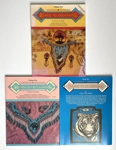 Beads to Buckskins 3 Books Vol 1 5 10 Peggy Sue Henry Beading Patterns Signed PB - Picture 1 of 23