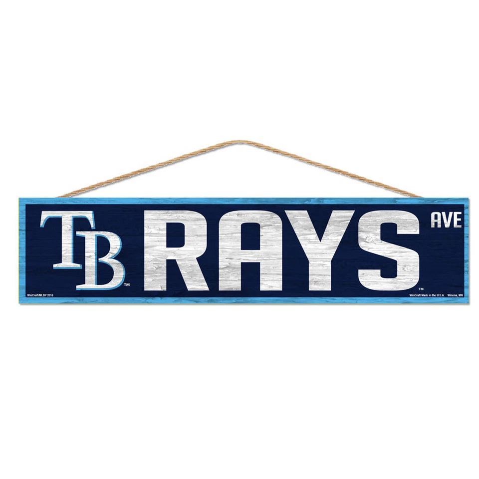 Letrero Tampa Bay Rays 4x17 diseño Wood Avenue - Pedido especial Foto 1 de 1