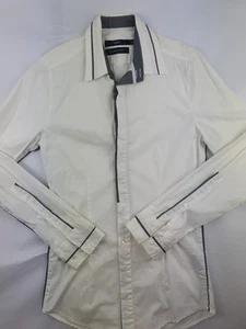 Calibre Men's XS Slim Fit Dress Shirt White with Contrast Trim European Fabric - Picture 1 of 14