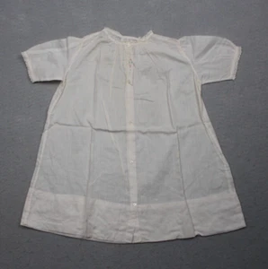 Vintage Handmade Dress Baby Girl White Cotton Sheer Short Sleeve 1930s - Picture 1 of 7