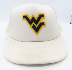 West Virginia Mountaineers White Snapback Trucker Hat Cap - Picture 1 of 12