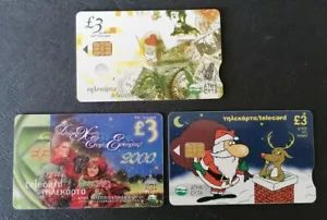 CYPRUS lot of 3 PHONE CARDS 2000-2004 - Picture 1 of 2