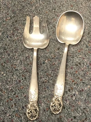 JUEGO DE SERVIR ENSALADA HEAVY GORHAM BLACK STARR & FROST REPOUSSE Foto 1 de 4