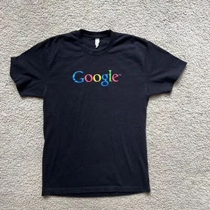 T-shirt vintage Y2K Google nera donna piccola, uomo extra small F5 - Foto 1 di 9