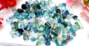 100 Cts Beautiful Colors Tourmaline Clean Rough Faceted Grade Fully Luster Qty - Picture 1 of 6