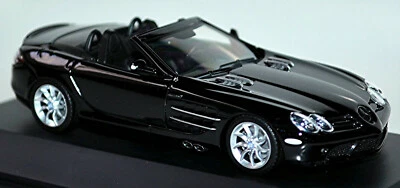 Mercedes Benz SLR Mclaren Roadster Crystal Galaxy Nero Metallico 1:43 Minichamp - Immagine 1 di 4