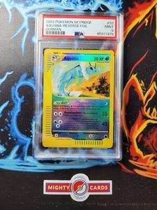 Carta Pokemon Vaporeon Aquana 33/144 Skyridge Set Reverse Holo PSA 9 IN PERFETTE CONDIZIONI - Foto 1 di 2