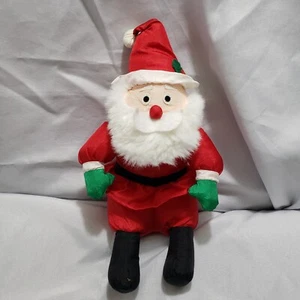 Santa Claus Nylon Stuffed Toy International Silver Co Christmas 9 Inch 1998 - Picture 1 of 10