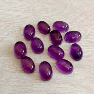 Natural Purple Amethyst Oval Shape Loose Gemstone Wholesale Cabochon 11*9 MM - Imagen 1 de 3