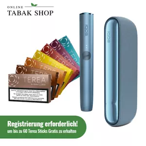 IQOS ILUMA Azure Blau Tabakerhitzer +bis zu 60 TEREA Sticks nach Registrierung - Bild 1 von 1